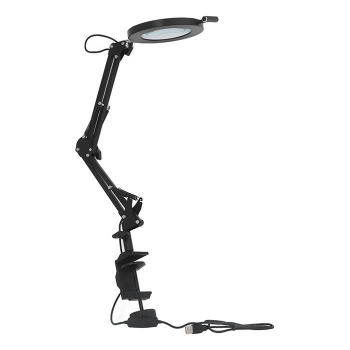 Loupe à Souder KATSU Avec LED - Support Main Libre 3.5X/12X, Pinces Crocodiles Pour Réparation Électronique