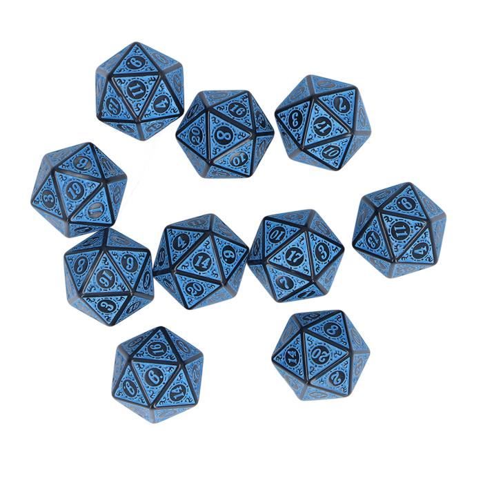 10 Dés Polyédriques à 3 Faces - 2 Cm, Or, Pour Jeux De Société Et RPG - 5