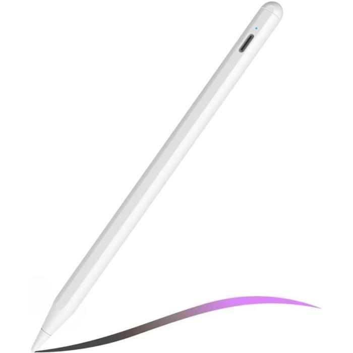 Stylet pour iPad 9ème et 10ème génération, avec fonction de rejet de paume (blanc)