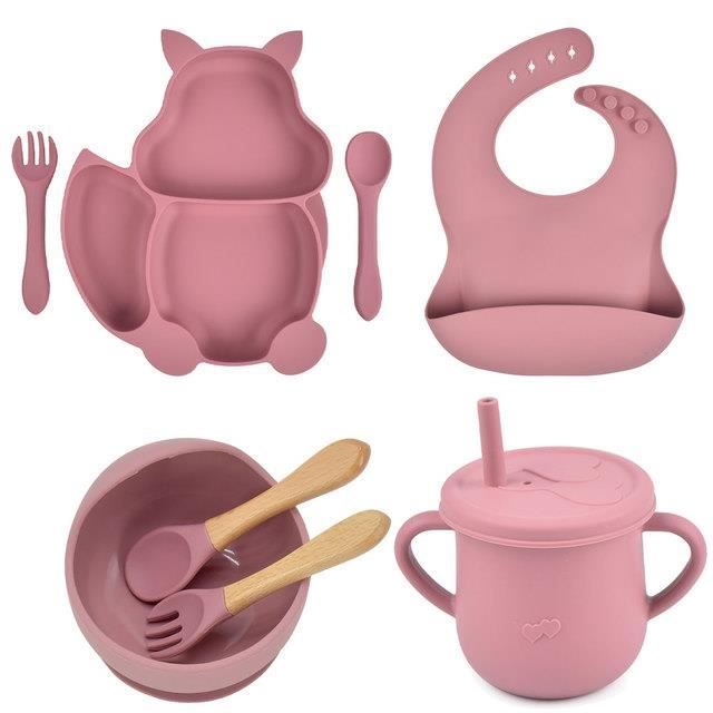 Vaisselle En Silicone Pour Enfants - B7 - 6 Pièces - Bleu - Mixte - Puériculture