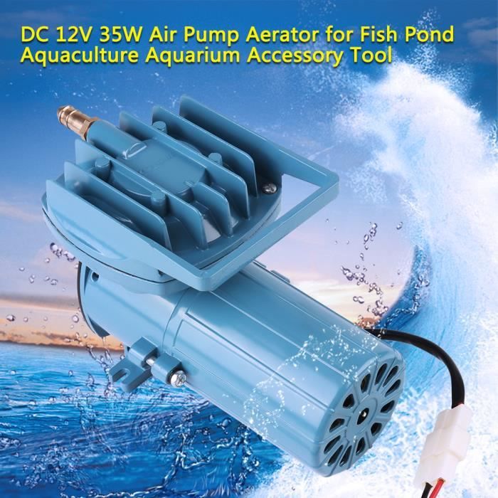 Pompe à air à oxygène pour aquarium de CC 12V 35W pour outil accessoire  d'aquaculture d'étang à poissons - Cdiscount