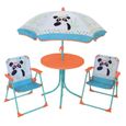 FUN HOUSE 713095 INDIAN PANDA Salon de jardin avec une table, 2 chaises pliables et un parasol pour enfant-1