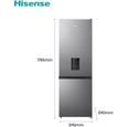 Réfrigérateur combiné HISENSE RB372N4WD1 - 2 portes - 292 L  - l59 x L60 x H179cm - Silver-1