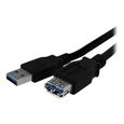 Câble d'extension USB 3.0 A vers A de 1 m - M/F - Rallonge USB A SuperSpeed en noir - M/F - USB3SEXT1MBK-1