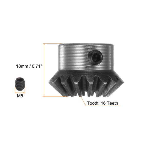 2 Engrenages Coniques 16 Dents, 1.5 Module, 10 Mm D'arbre – Neufs, Pour Bricolage Mécanique