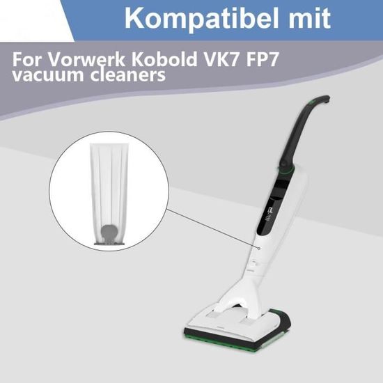 12 Sacs Aspirateur 5 Couches Pour Vorwerk Kobold VK7 FP7 - Filtration Charbon Actif, Fermeture Rabat | Pièces Rechange Compatibles