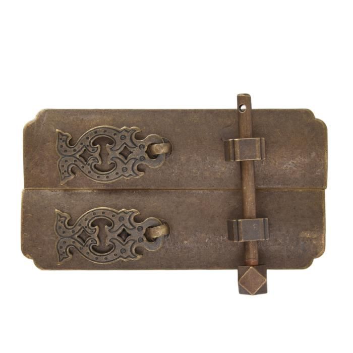 Poignée de meuble métal finition laiton antique entraxe 160mm hauteur