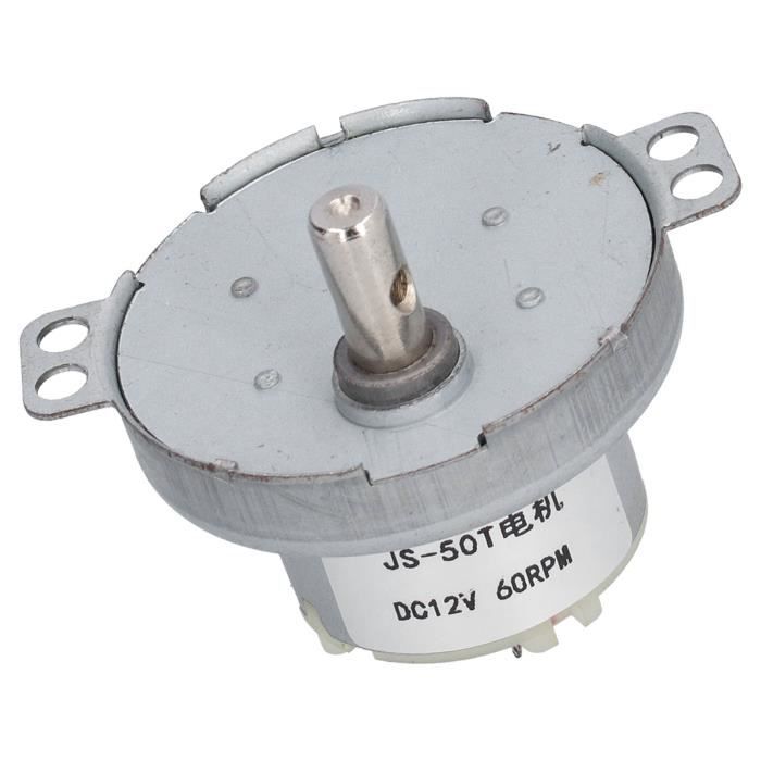 Moteur à engrenages CC - EJ.LIFE - JS-50T - DC12V - Vitesse 60 tr/min ...