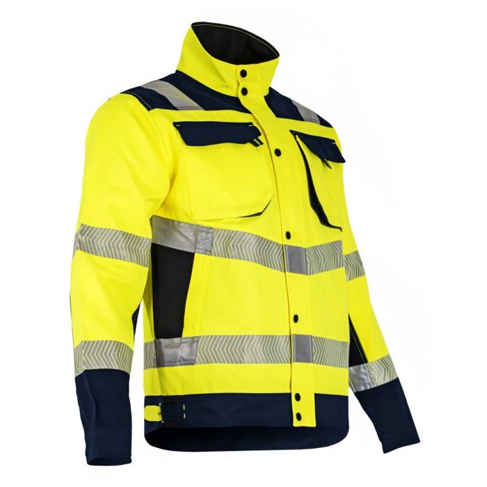 Blouson haute visibilité LMA T4 Jaune fluo/ Marine Bandes