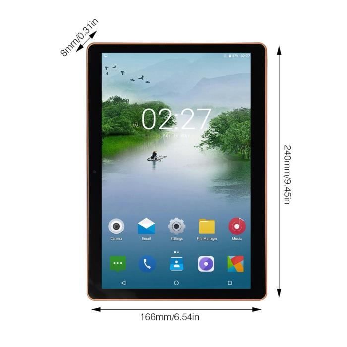 Tablette PC Android 8.0 - 10,1 pouces - 6 Go RAM - 64 Go ROM - Double SIM -  GPS - FM - Noir - Cdiscount Informatique