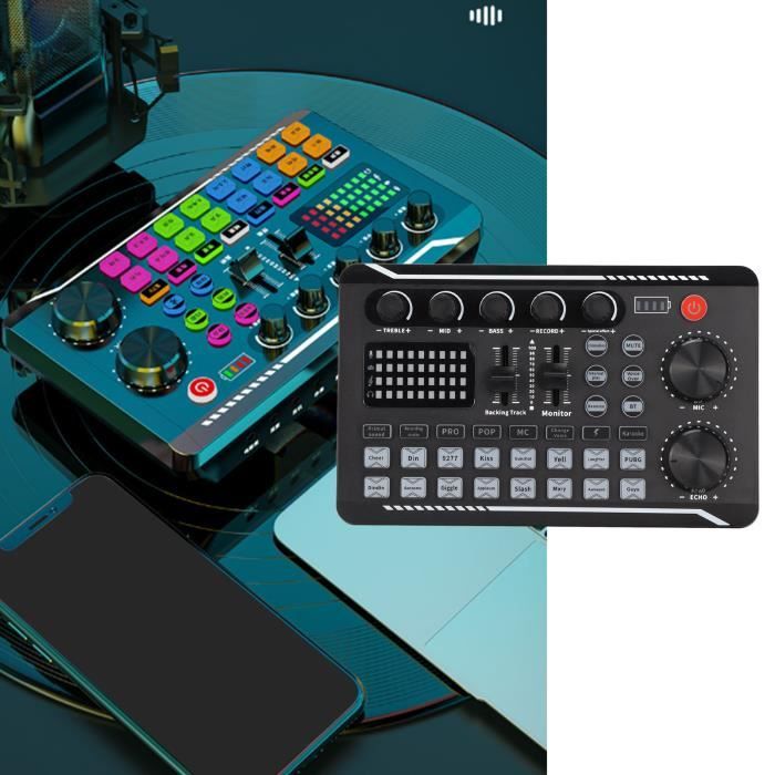 Pwshymi table de mixage DJ Pwshymi carte son USB Live Pwshymi table de mixage de son Pwshymi