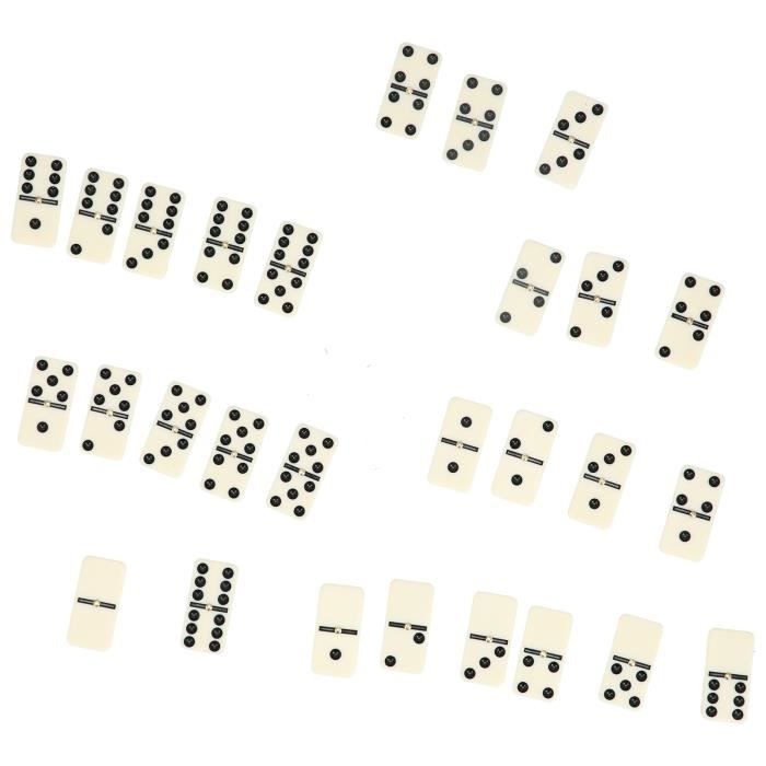 Toyvian – 1 Jeu De Dominos Classique En Boîte Plastique, 3,9x1,9x0,5 Cm, Jeu De Société Familial, Voyage, Apprentissage