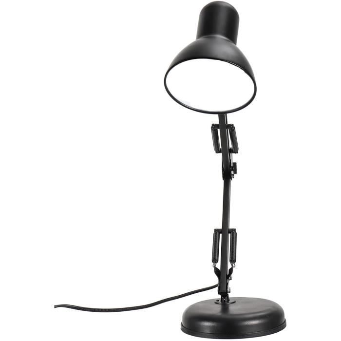 Lampe De Bureau LED Antigona Bel Air Home - Bras Articulé Réglable 34-67cm - Design Vintage Rétro - Noir