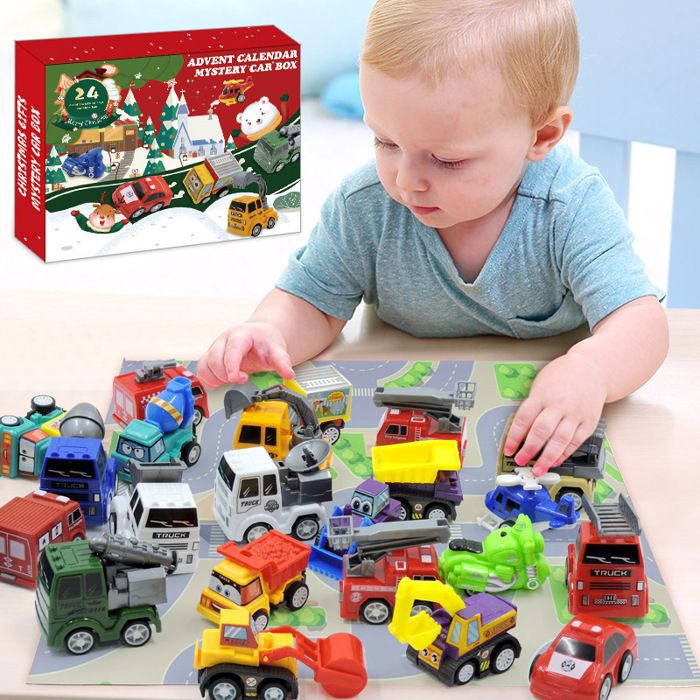 Calendrier De L'Avent Construction - 24 Jours De Blocs De Camions (pompiers Et Chantier) - Pour Enfants Dès 3 Ans - Jouets éducatifs - 9