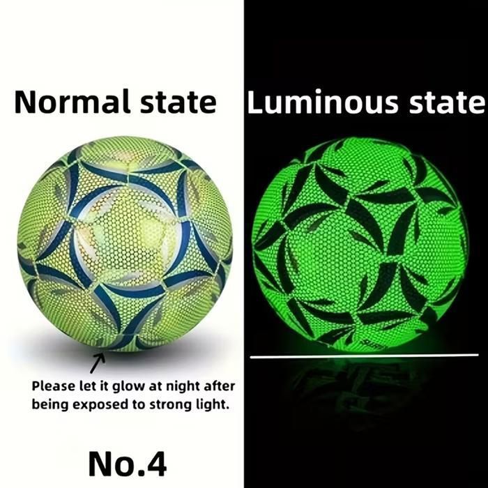 Hojalis Ballon De Football Lumineux, Ballon De Football Lumineux à LED avec Pompe, Ballon De Foot T5 Lumineux LED avec Sac De Transport, Ballon De Football Qui Brille dans pour Enfants Et