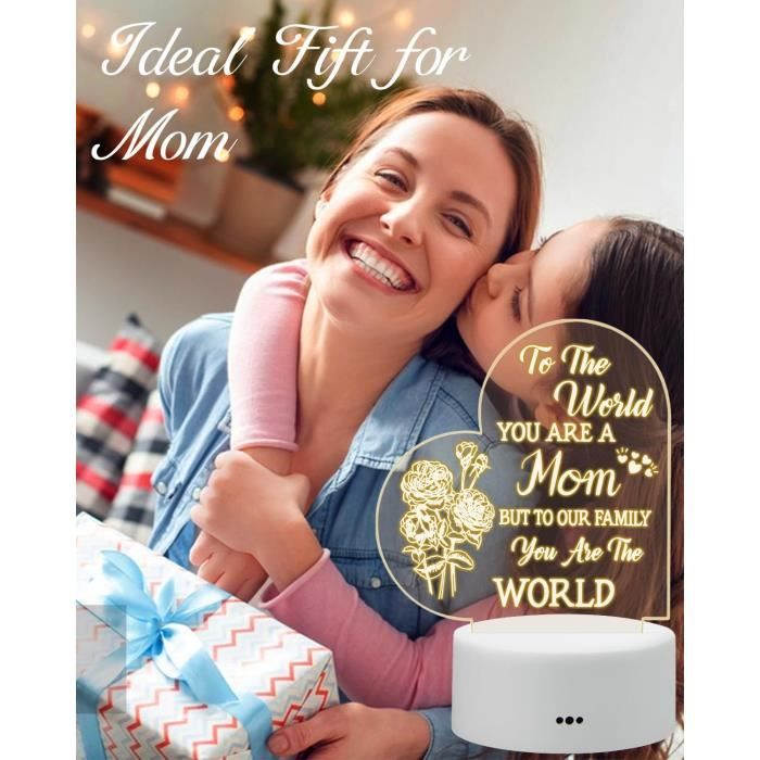Cadeaux pour maman veilleuse,APERIL cadeaux de fête des mères pour maman de  fille fils, lampe de nuit personnalisée pour maman - Cdiscount Puériculture  & Eveil bébé