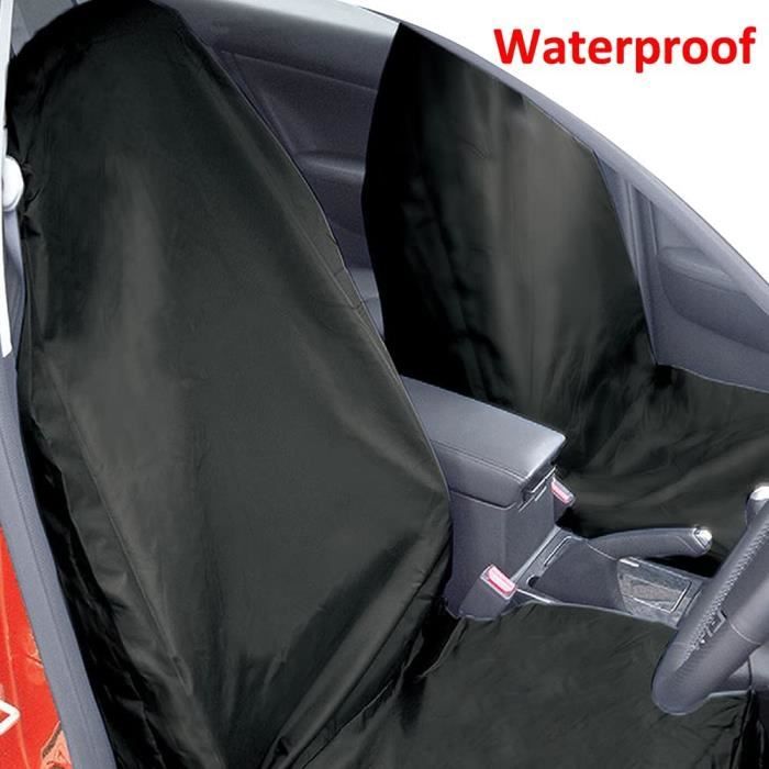 Coussin de siège de voiture étanche 2 pièces protecteurs de siège de voiture  en cuir