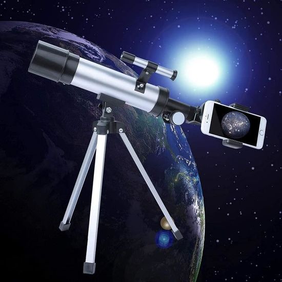 TELMU Télescope spatial astronomique pour enfants avec trépied léger et 2 options oculaire réflecteur scientifique pédagogique pour débutants en astronomie 
