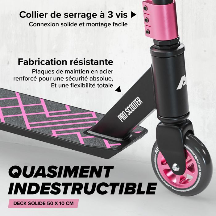 Apollo Trottinette Freestyle Graffiti Pro - Adulte & Enfant - Roues 100mm ABEC 9 - Ultra Robuste & Pliable