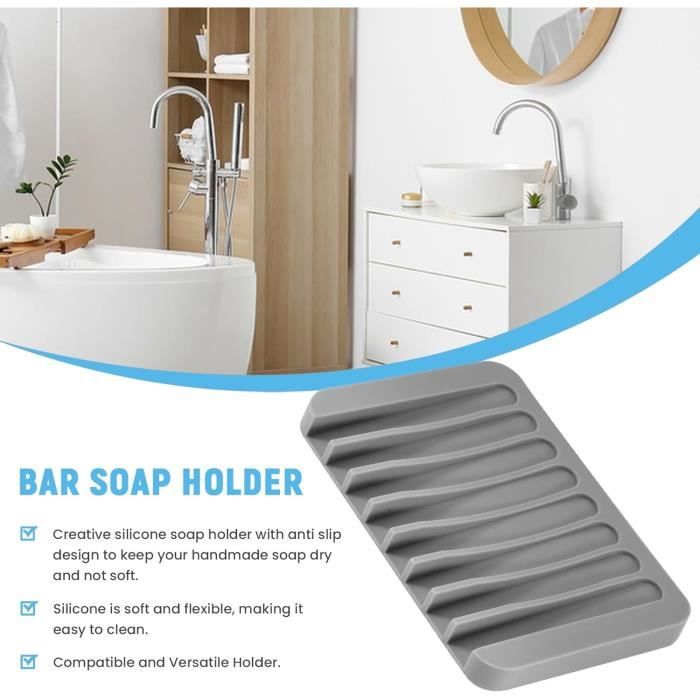 Porte-savons Auto-drainants Transparents - Lot De 2 - Pour Douche, évier, Baignoire - Garde Le Savon Au Sec