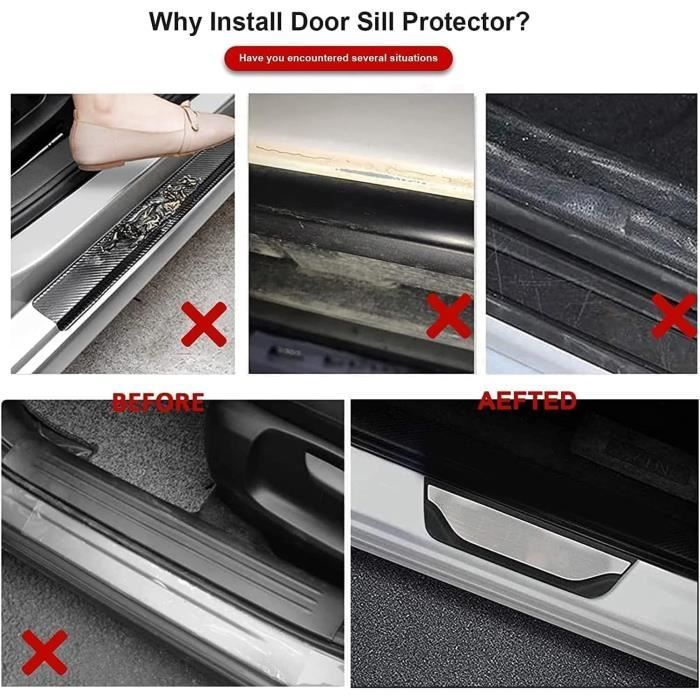 4 Pièces Seuils Porte Voiture Acier Inoxydable Pour Duster 2010-2023 - Protection Anti-Rayures