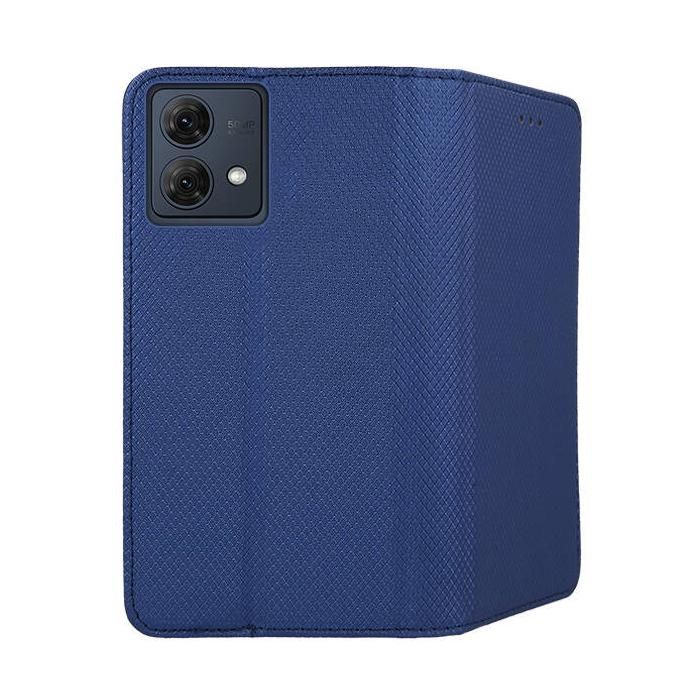 Étui Portefeuille Rabat Cuir Artificiel Pour Motorola Moto G84 5G - Noir - 3 Fentes Cartes - Neuf