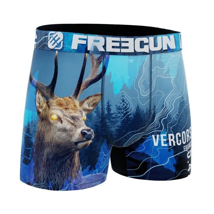 FREEGUN Boxer Homme Cerf Calecon Homme Polyester Recycle Doux et Stretch Bleu Cdiscount Pret a Porter