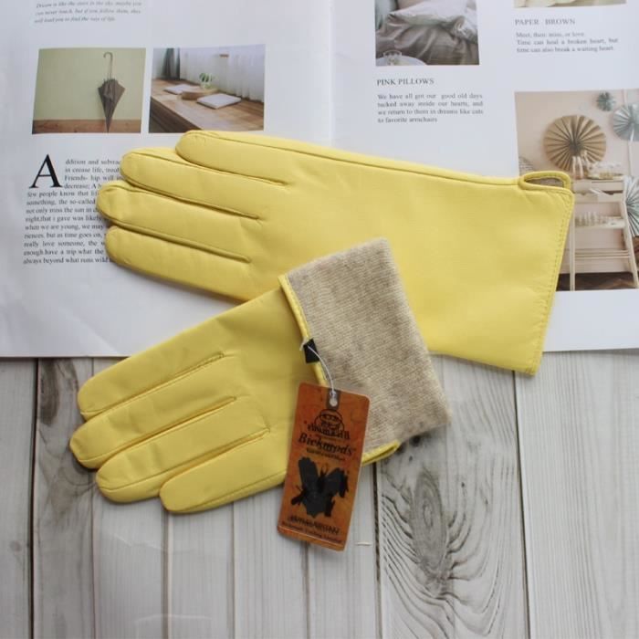 GANT Rouge 7 Gants en cuir pour femmes couleur peau de mouton