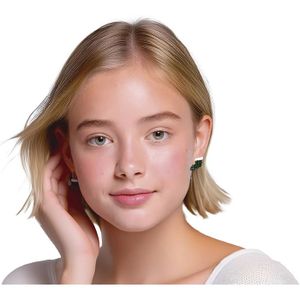 Boucles D'oreilles Rondes à Goutte Coco Mark De Chanel Métal Argenté