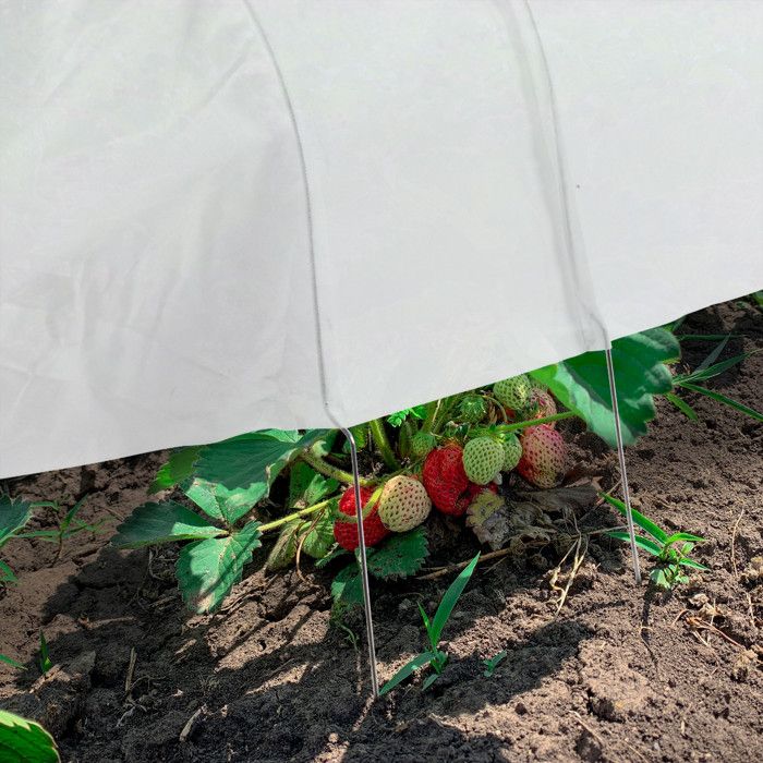 Tunnel De Jardin Relaxdays 3,3m - Filet Protection Parasites Avec Arceaux Et Sardines - Noir