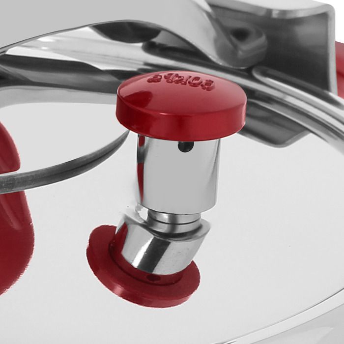 ELMA Set of 2 Pressure Cookers Prêst 4+6 L | 18/10 Stainless Steel, Encapsulated Base Suitable Induction, 2 Cooking Modes, Triple Safety System, Glass Lid Included