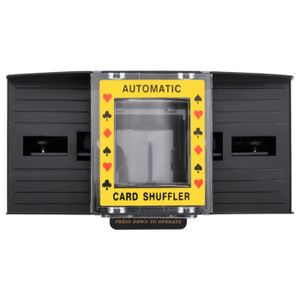 Mélangeur De Cartes Électrique Automatique ZHENNBY - Pour UNO, Blackjack, Belote, Tarot - Silencieux Et Compact Blanc