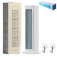 Breezamax Air Cooler - 1 Pièce, Blanc - 3 Vitesses Sans Perçage - Mural/Bureau Chambre VoltPulse