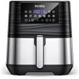 Innsky 5,5L XXL Friteuse sans huile en acier inoxydable avec écran LCD numérique, 7 programmes, Friteuse à air chaud 1700W Airfryer-0