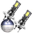 Feux de brouillard,WHITE-H7--Ampoules de phares de voiture LED H7, 2x, Super lumineuses, pour BMW E46, E60, E90, E91, E92, E93, F30,-0