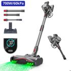 LIN SHUN DS 700W/60kPa Aspirateur Balai sans Fil 8*4000mAh, 70min Multi-Cône 8 Level de Filtration 10 en 1 OLED Ecran Brosse LED Verte
