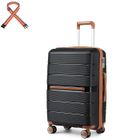 British Traveller Valise Moyenne 66x44x28.5cm Rigide Soute en Polypropylène Valises de Voyage à 4 roulettes et Serrure TSA, Noir