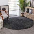 SURYA Tapis de Salon à Poils Longs Doux Shaggy Uni Chic LILLY 200x290cm Gris Foncé