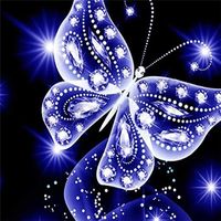 5D diamond painting,DIY Papillon Bleu Diamant Peinture Kit,Butterfly Diamond Painting,Peinture Diamant pour la Maison Décoration
