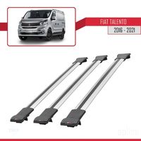 Pour Fiat Talento 2016-2023 Barres de Toit Railing Porte-Bagages de voiture 3 pièces FLY Modèle GRIS 800