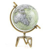 Globe Terrestre COSTWAY Décoratif de Style Vintage Couleur Doré en Métal & PVC, Cadeau Idéal - L