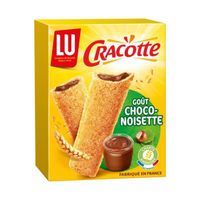 LOT DE 6 - LU - Cracotte Biscottes fourrées Choco Noisette - boîte de 216 g