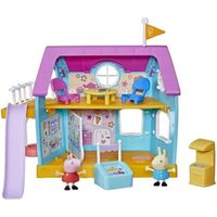 Maison Peppa Pig et ses amis avec sons et Jeux exterieurs 11 pieces Figurines et accessoires Set Jouet enfant et carte