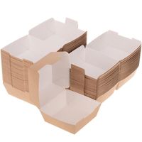 PrixPrime - Boîte à hamburger en carton recyclable à emporter 14,4 x 13,6 x 9,2 cm 50 unités