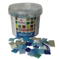 Mosaique artdecor teintes bleues 2x2cm seau de 1kg
