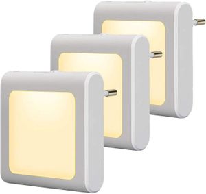 LAMPADAIRE LAMPADAIRE-Blanc Lot de 3 LED Veilleuses avec capt
