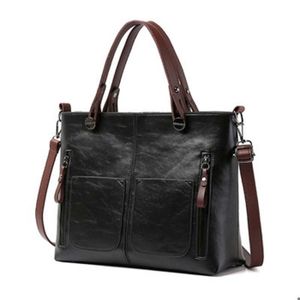 Sac Fourre-tout Femme En Cuir – Multi-poches, Bandoulière, Couleur Absinthe, Neuf