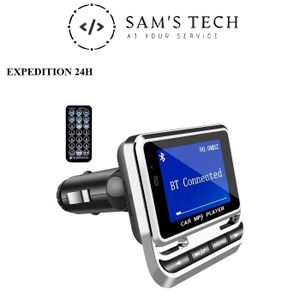 Transmetteur FM Bluetooth Pour Voiture - Radio Portable, Lecteur Carte SD/USB, Appels Mains Libres, Chargeur USB