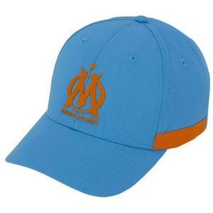 Casquette OM Marseille Officielle – Bleue Devant Ajouré, Logo Cousu, Neuve