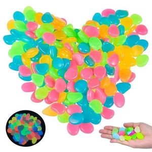 550 Pierres Lumineuses Multicolores – Galets Fluorescents Pour Déco | Chambre Enfant, Jardin, Aquariums | Résine Sûre